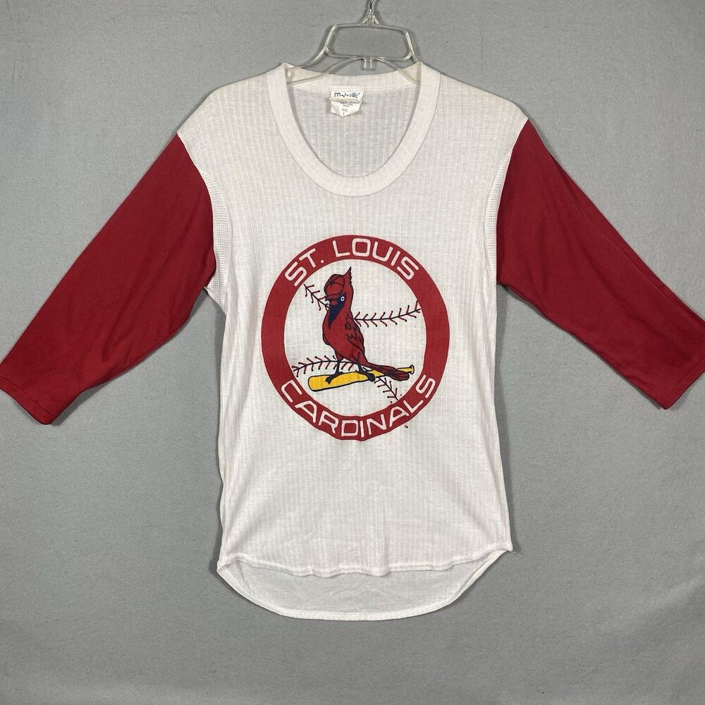 Vintage St Louis Cardinals T-Shirt USA‎ Made Baseball Raglan Tee Unisex Small
